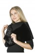 Black mink fur stole